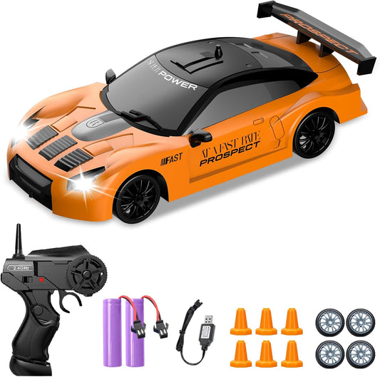 Coche teledirigido drift 1:24 GTR NARANJA